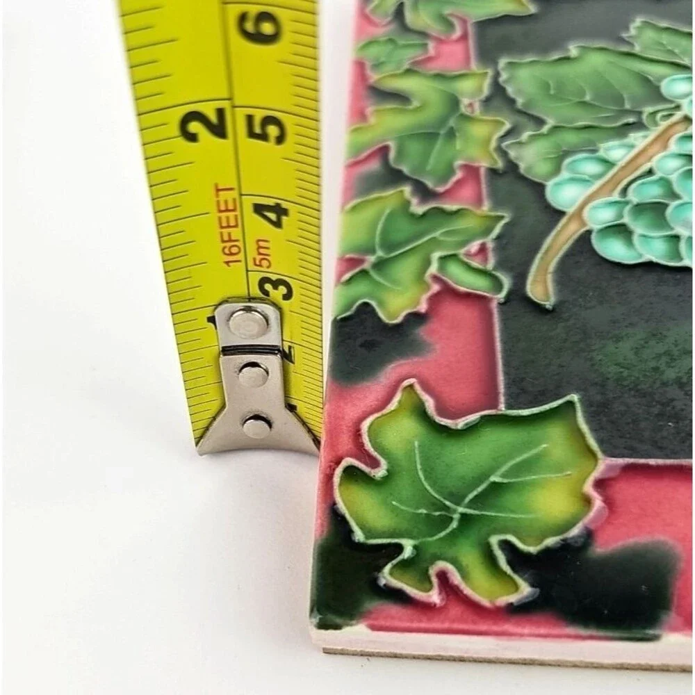 Vines Grapes set of 2 Art Tile 6x6 Decorative Wall Backsplash Free Standing